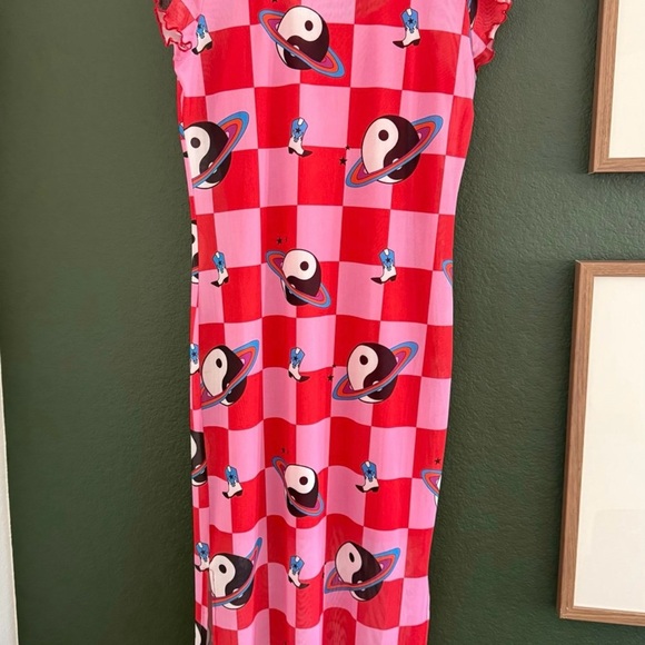 Dressed in LALA Dresses & Skirts - Dressed in LALA Red and Pink Planet Midi Dress